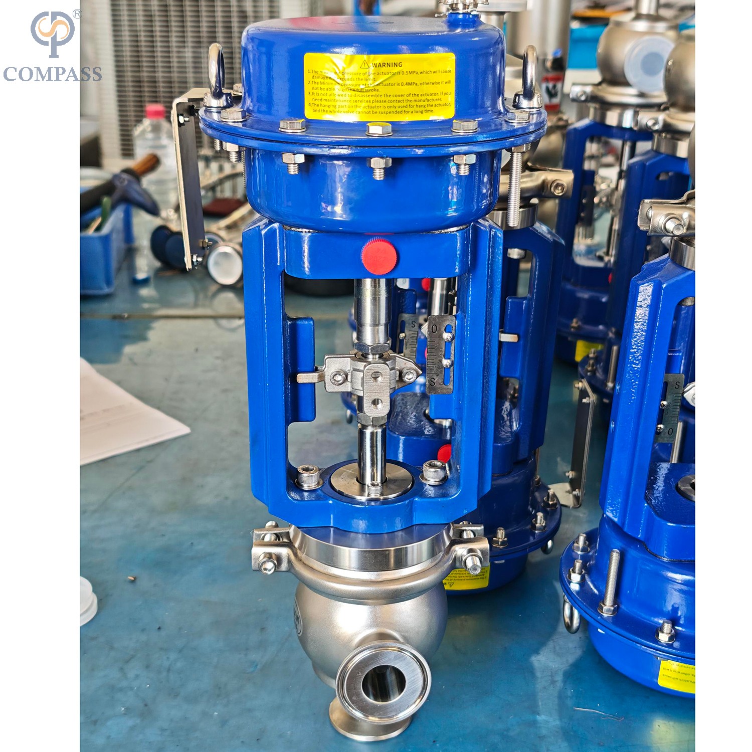 25.4 mm-mt1 ss316l válvula de flujo de diafragma electroneumático TC sanitario sin posicionador sin posicionador