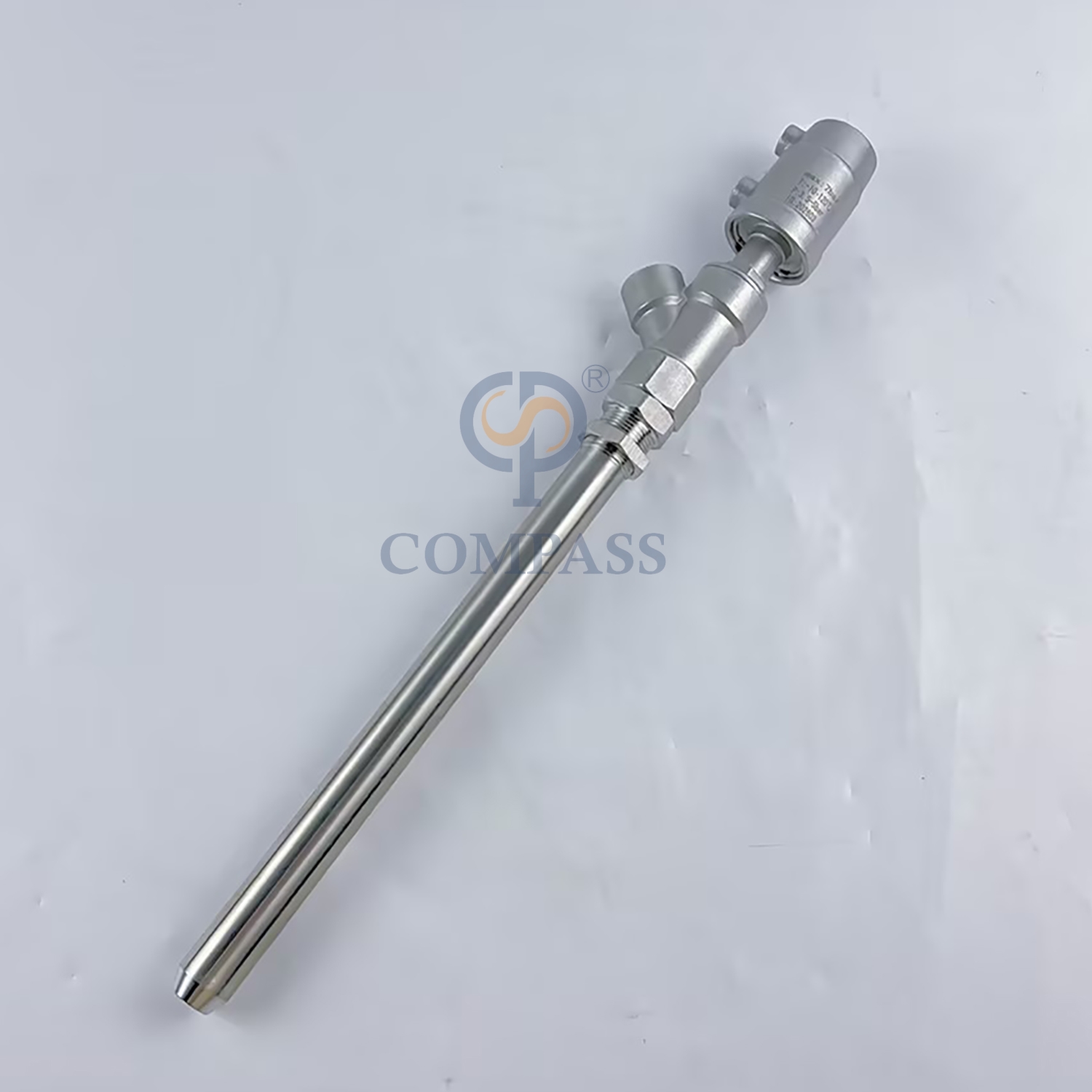 Válvula de llenado de diámetro de 20 mm de vástago SS316L 250 mm con cabezal neumático de 32 mm