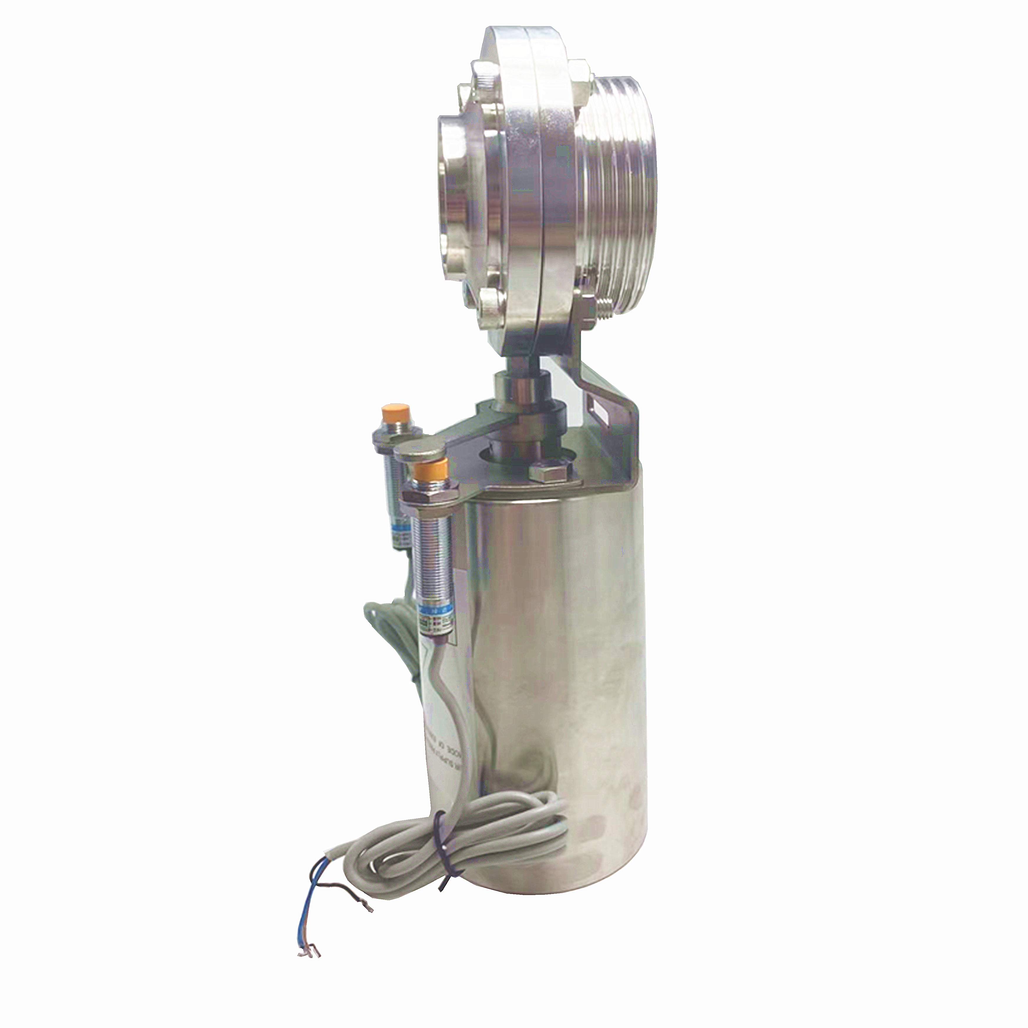 DN80 85 mm Hygienic Hygienic Acero inoxidable Alimento de alimentos SS304 Válvula de mariposa neumática de rosca con actuador neumático 