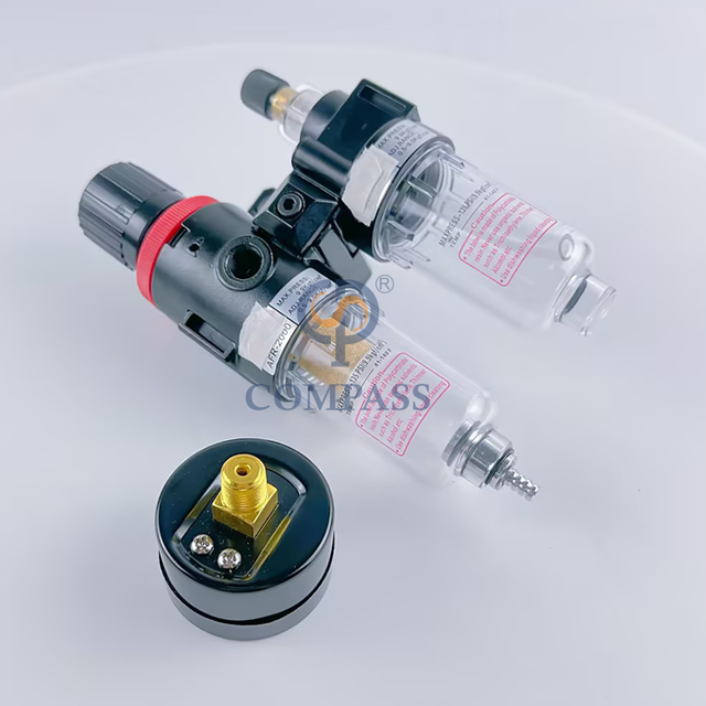 Filtros sanitarios de acero inoxidable fabricados en China AFR 2000 Núcleo de cobre Plástico y hierro Filtro de presión reducida FL con rosca hembra de 1/4'' 