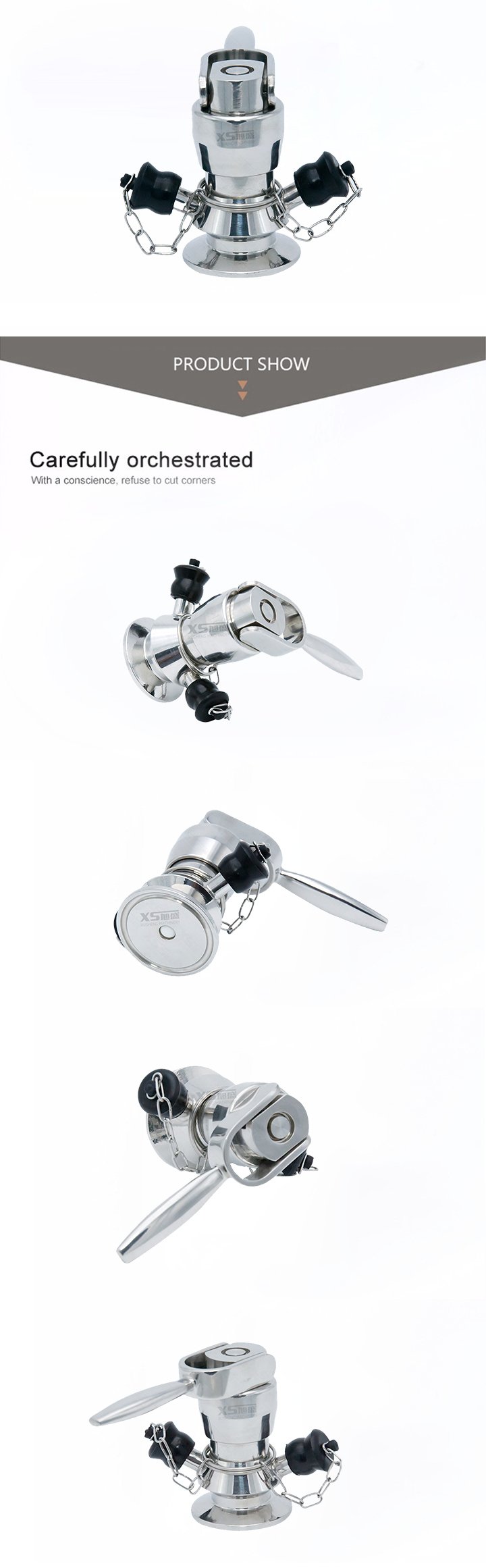 V&aacute;lvula de muestra de reinicio autom&aacute;tico as&eacute;ptico de acero inoxidable