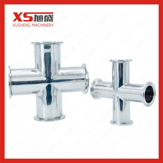 SS316L Acero inoxidable Sujeción sanitaria Cuatro cruces