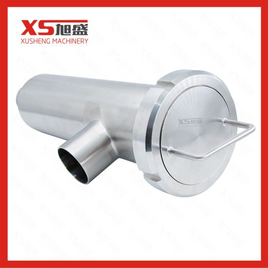 Filtro de colador tipo ángulo higiénico Ss316L de acero inoxidable de 3 "