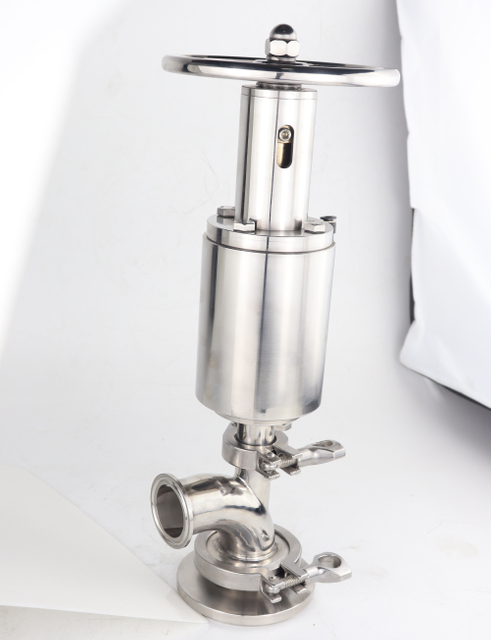 Válvula de asiento de fondo de tanque neumático sanitario de acero inoxidable de grado alimenticio