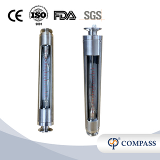 Medidor de flujo de rotor de vidrio sanitario SS316 Lzb-K30