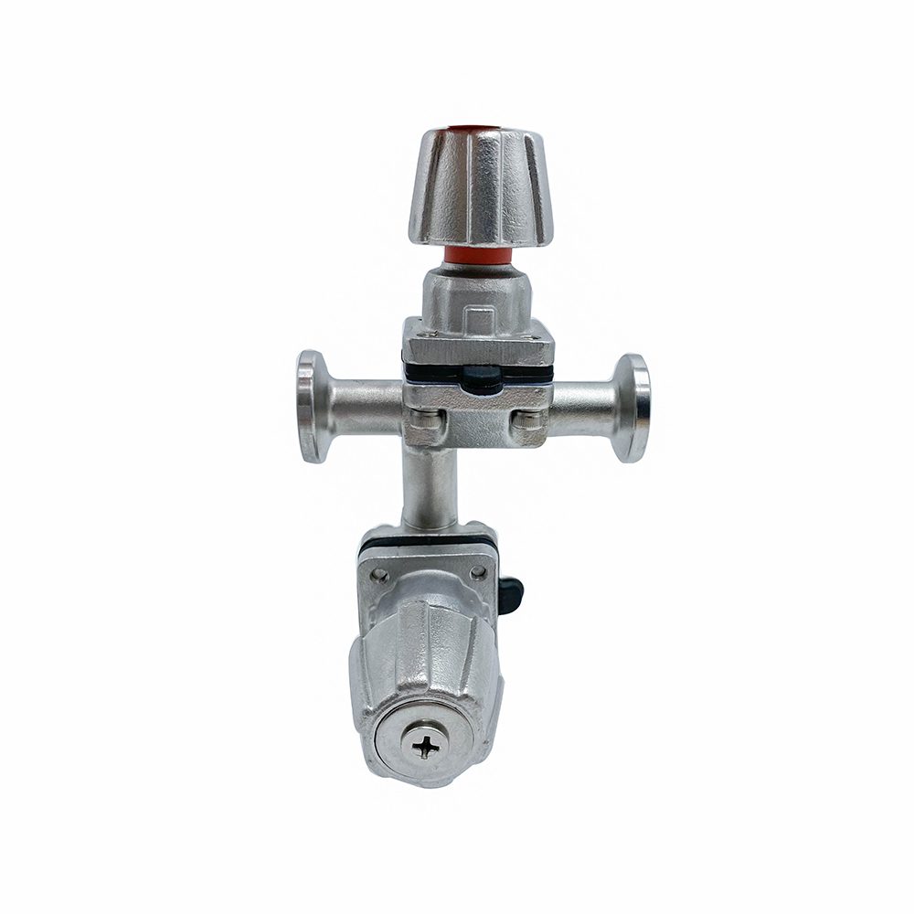 3/4 pulgadas 19.05 mm de alta calidad higiénica acero inoxidable SS316L SNPLA SMS Diafragma recto Vavle con manija de acero inoxidable
