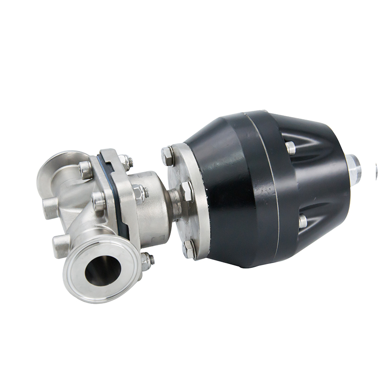 1 pulgada 25,4 mm Higiénico sanitario Hygienic acero inoxidable SS316L SNUMAD SMS Diafragma recto Vavle con neumático de plástico lagre