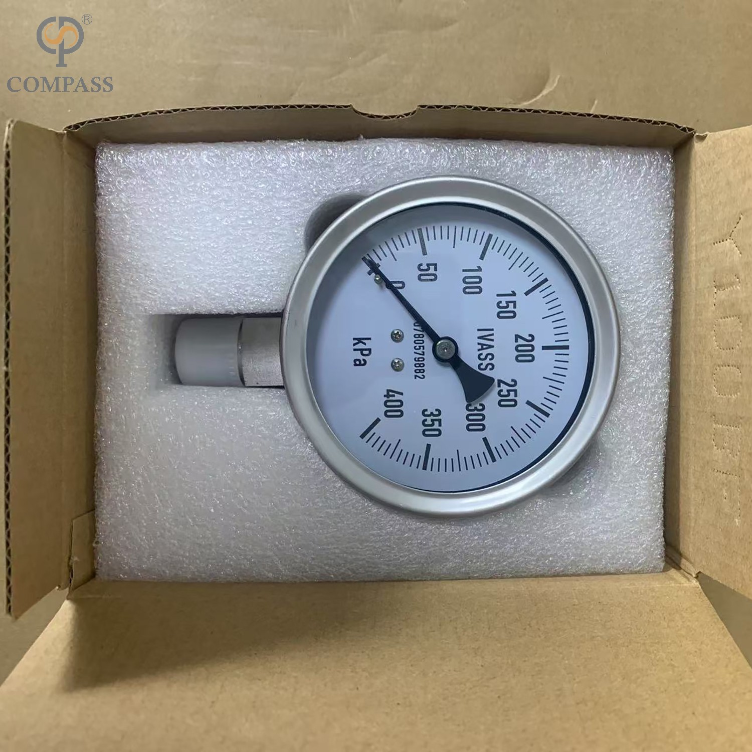 1/2 '-BSP de acero inoxidable SS304 Manguidor de presión del tallo radial 100 mm