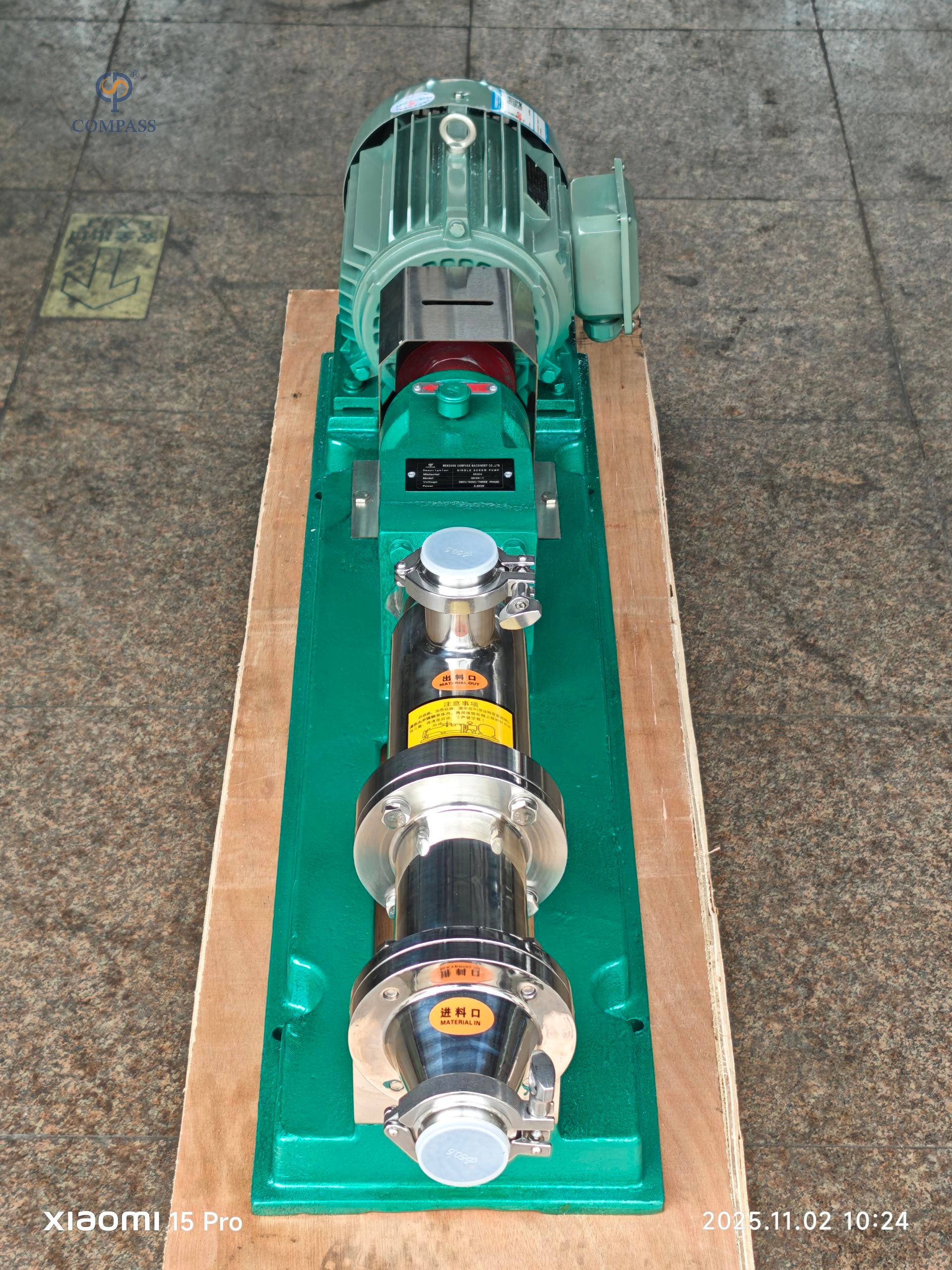 BOMBA DE UN SOLO TORNILLO DE ACERO INOXIDABLE GD35-1 SS304