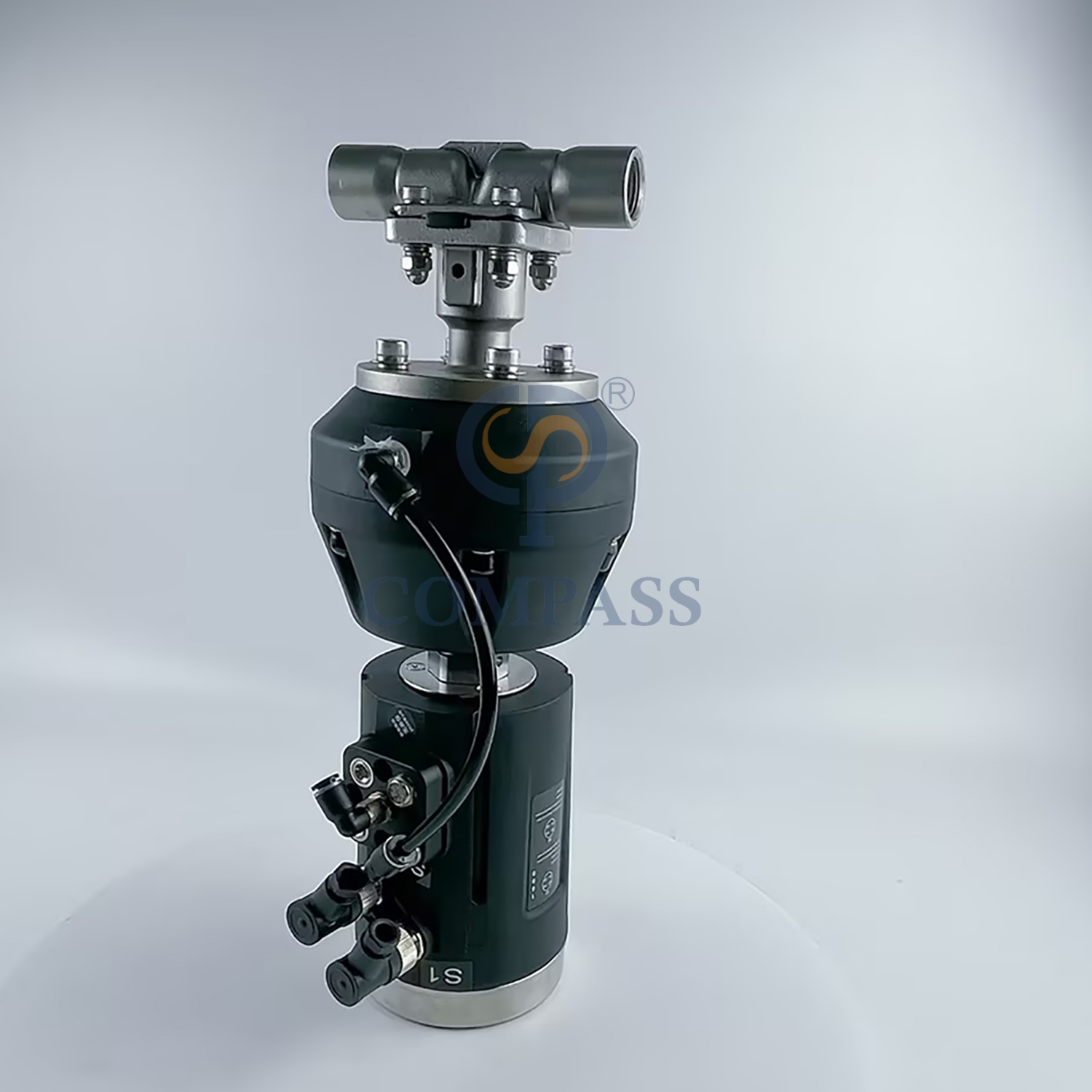 Válvula de diafragma recta neumática de plástico SS316L sanitaria con rosca NPT de 1/2 pulgadas con cabezal de Control, diafragma dividido de PTFE y EPDM