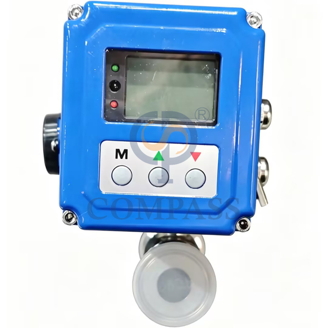 Válvula de bola eléctrica sanitaria de presión media de acero inoxidable SS3041 Válvulas de bola rectas con abrazadera de pulgada con cabezal y panel eléctrico de 220 VCC