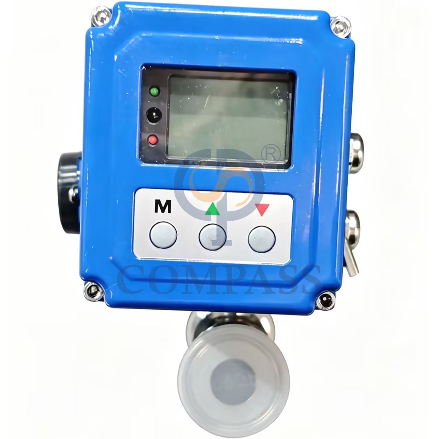 Válvula de bola eléctrica sanitaria de presión media de acero inoxidable SS3041 Válvulas de bola rectas con abrazadera de pulgada con cabezal y panel eléctrico de 220 VCC