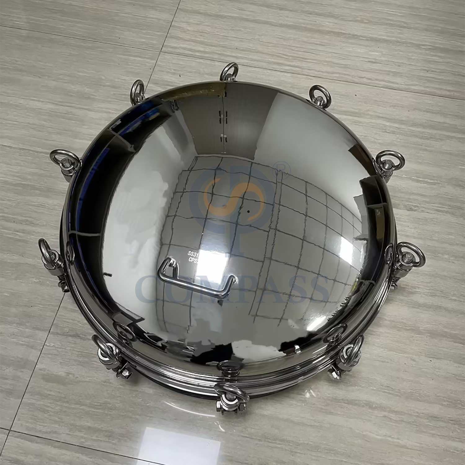 Tapa de alcantarilla sanitaria de acero inoxidable SS316L DN600, espejo higiénico, pulido, bocas de acceso del tanque de presión redondas hacia afuera con sello EPDM