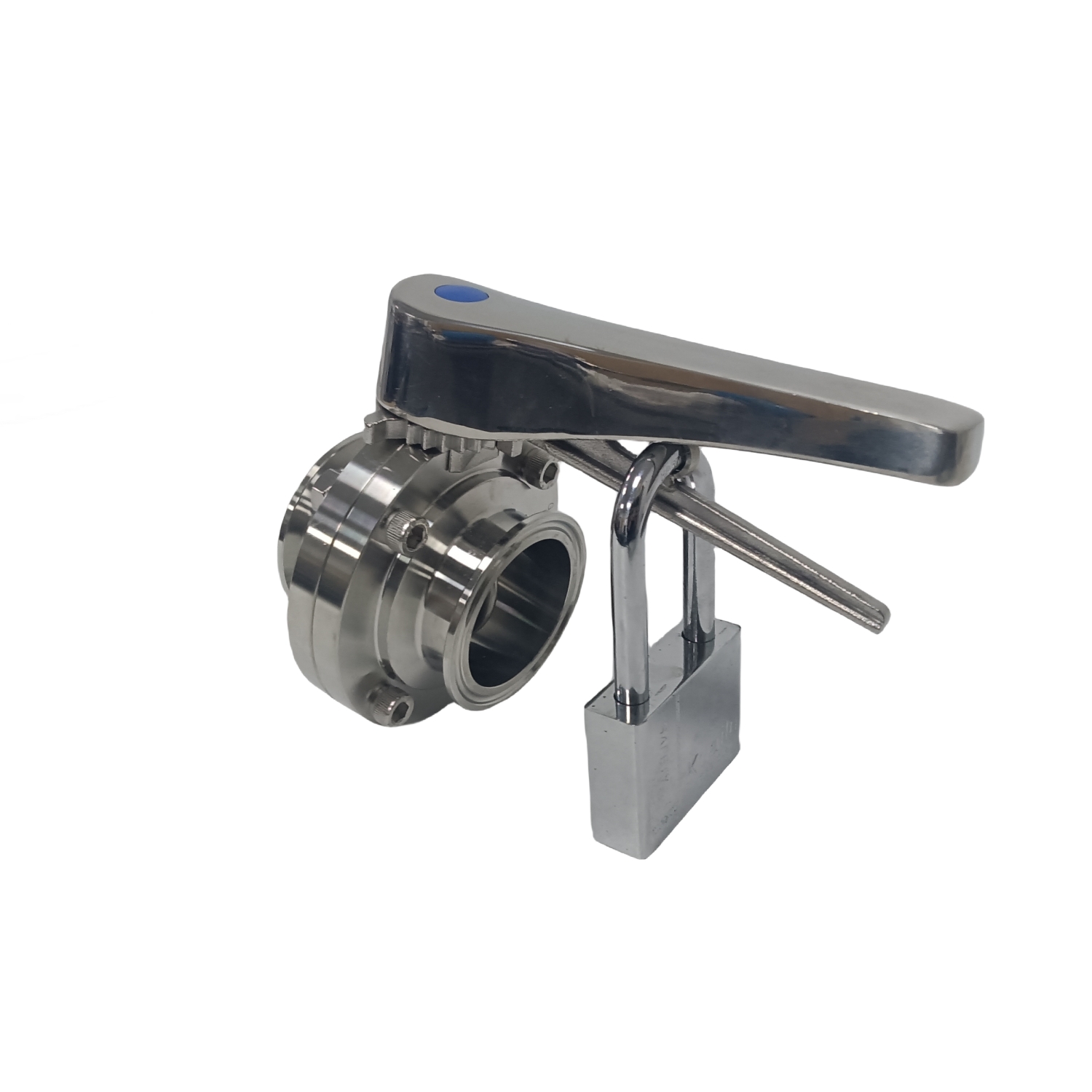 2 pulgadas de 51 mm higiénico acero inoxidable de acero inoxidable Grado SS304 Válvula de mariposa tri -clamp manual de SMS con sello Viton