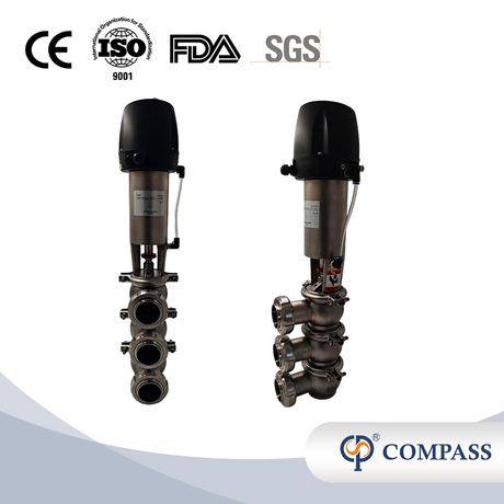 VÁLVULA DESVIADORA DE UNIÓN NEUMÁTICA TIPO SS316L 111 (NC)