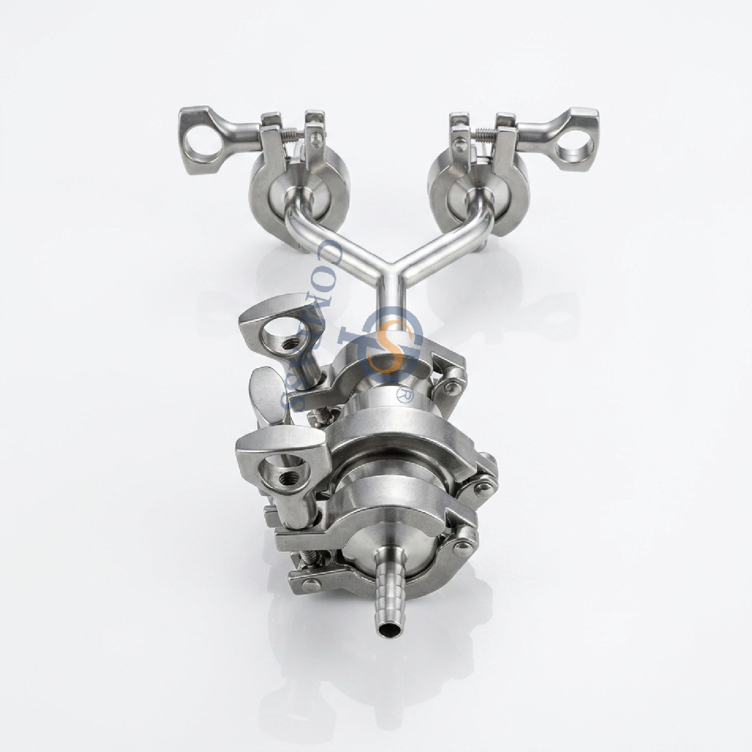 SS316L DN10 TC34MM Codo Modelo Y Tee con válvula de retención de virola y adaptador de manguera