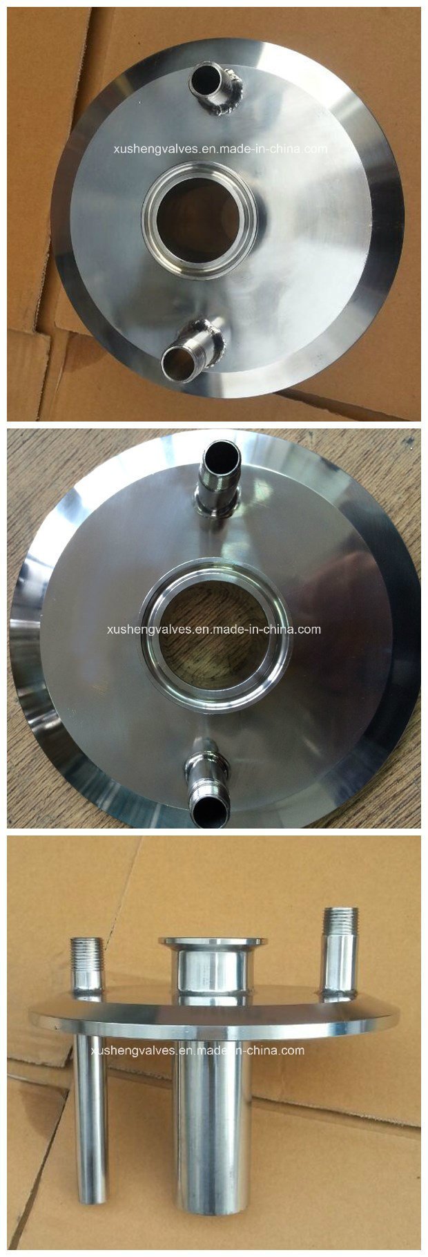 SANITARIO SS304 TRI Abrazadera Tapa de la tapa 6