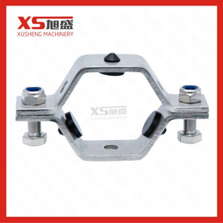 Soporte de tubo hexagonal de acero inoxidable SS304 con ojales