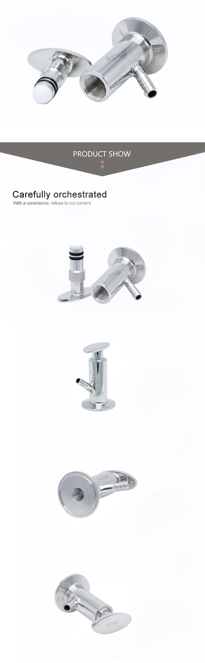 SS316L TRI CLAMP Muestreo sanitario para muestras de gallo