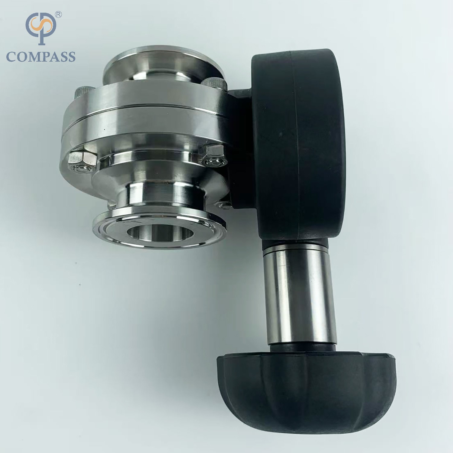 VÁLVULA DE BUFFERFLY DE MICRO AJUSTE CON SUJECIÓN SANITARIA MANUAL SMS DE GRADO ALIMENTARIO SS304