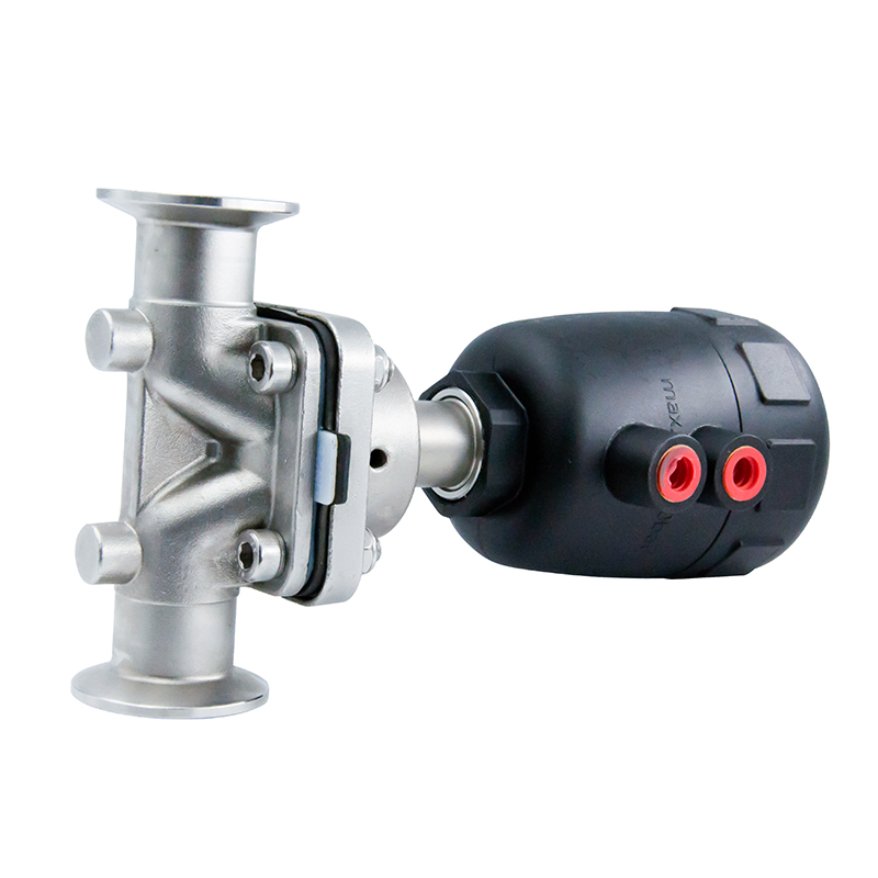 1/2 pulgada 12.7 mm de acero inoxidable higiénico sanitario de alta calidad SS316L SNUMADE SMS Diafragma recto Vavle con pequeño plástico neumático