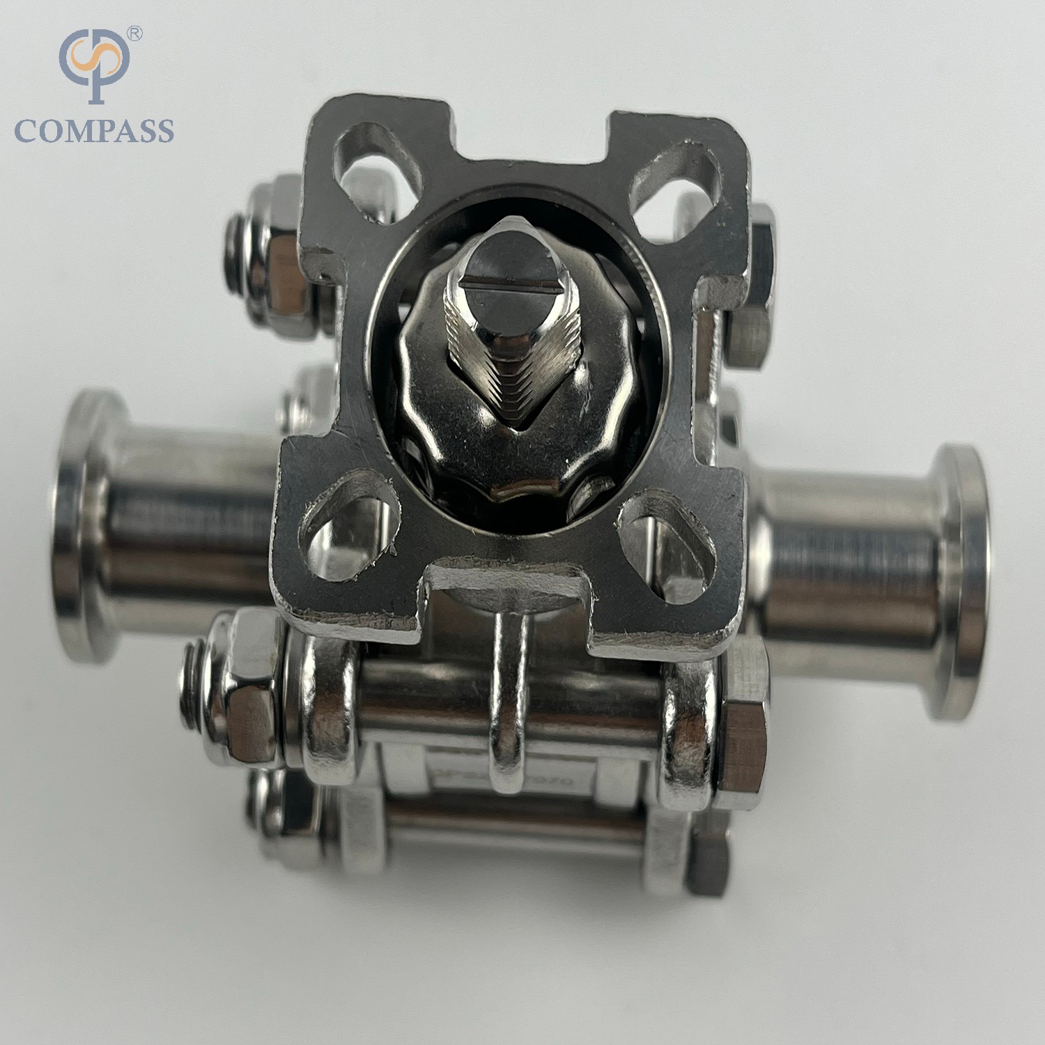 Manual de acero inoxidable de 3/4 pulgadas Válvula de bola de tres piezas de plataforma alta sin manija