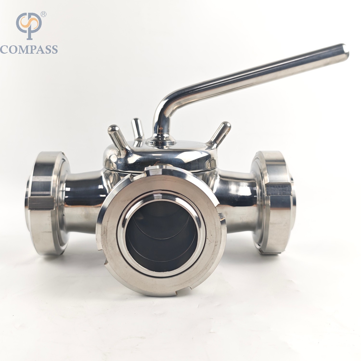 Acero inoxidable sanitario SS304 DN50 Union T-Port Tres formas de enchufe