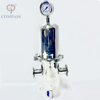 cárter del filtro de vapor de la abrazadera de 0.2um SS316L TC50.5MM con el elemento interior de PTFE