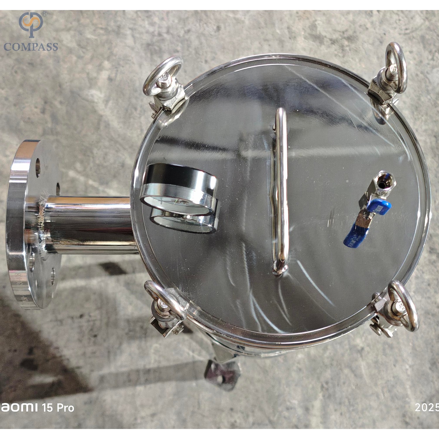 Filtro de bolsa higiénico de entrada lateral de acero inoxidable SS304 con cubierta de placa