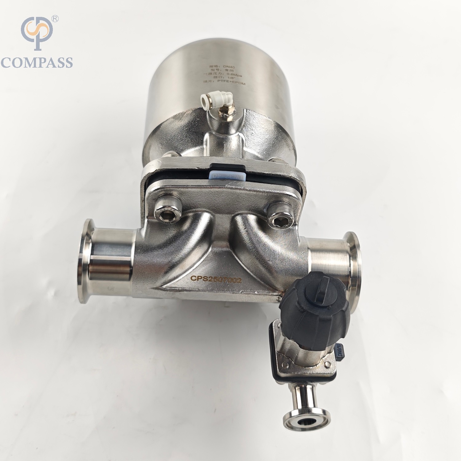 38.1 mm × 1/2 'SS316L SNUMAT SMS CLAMP DIAFRAGM