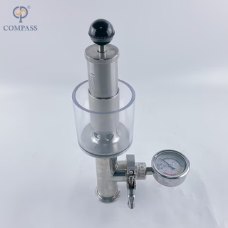 38.1MM TC50.5MM aséptico esterilizan las válvulas de escape modelo verticales de la abrazadera SS316L