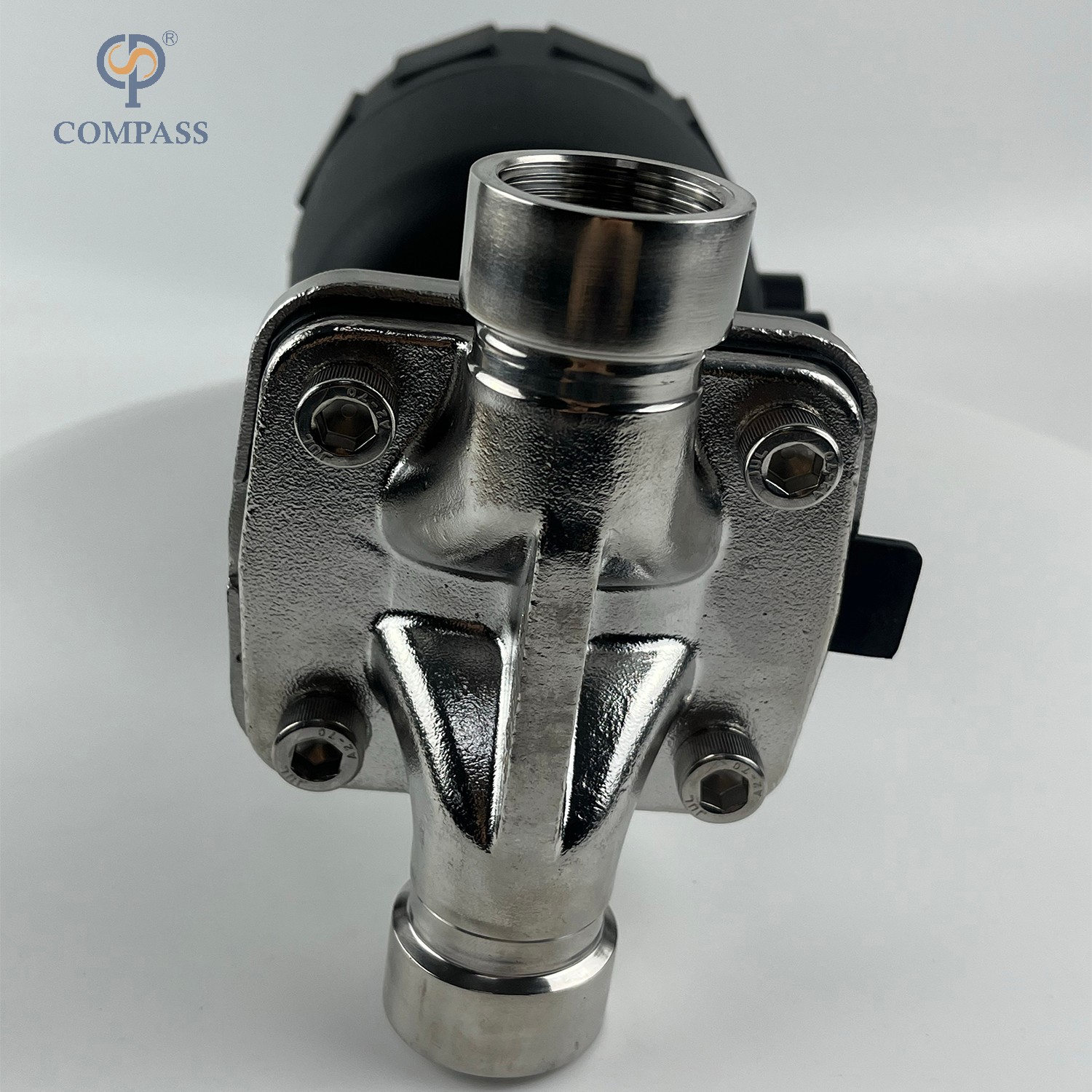 G 1 'SS316L G Válvula de diafragma recta de espesor hembra con cabeza neumática de plástico