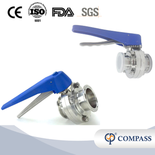 DN50 52 mm Hygienic Hygienic Acero inoxidable Alimento SS316L DIN Manual Clamp Butterfly Válvula con manija de plástico?