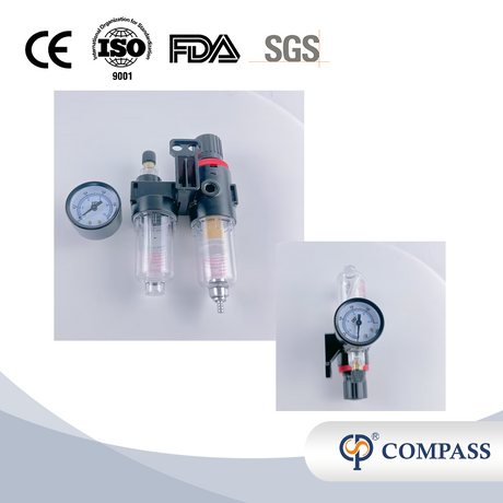 Filtros sanitarios de acero inoxidable fabricados en China AFR 2000 Núcleo de cobre Plástico y hierro Filtro de presión reducida FL con rosca hembra de 1/4'' 