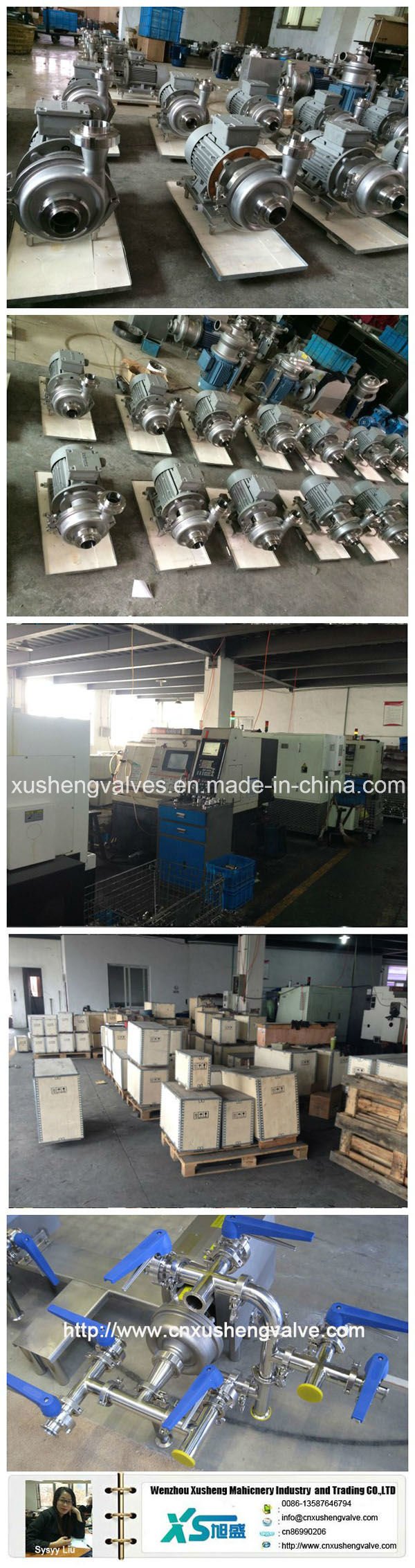 Sanitario de acero inoxidable con bomba centr&iacute;fuga del motor ABB