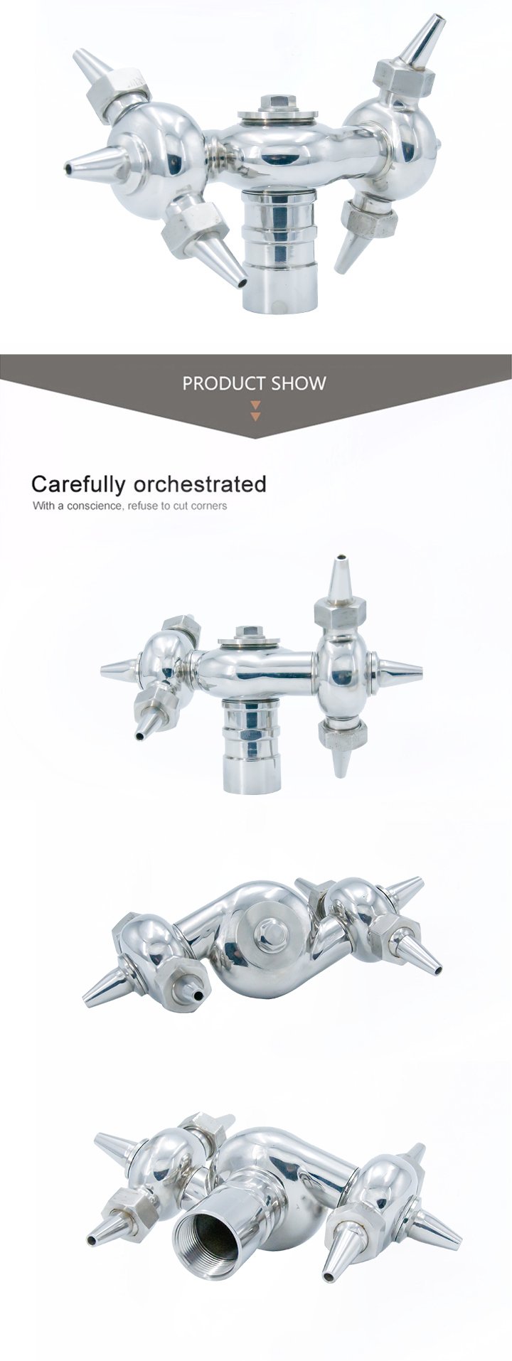 Boquilla de lavado de hilo sanitario SS304 de acero inoxidable SS304