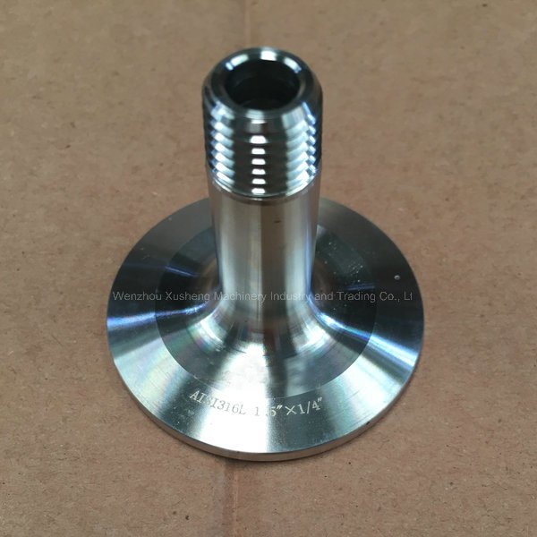 Tapa de extremo s&oacute;lido SS16L TRI de grado alimenticio con tuber&iacute;a centrada en el tubo