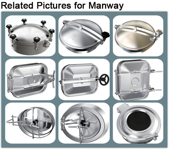 Cubierta de pozo presurizada de acero inoxidable de 600 mm de acero inoxidable 316 con junta de la FDA