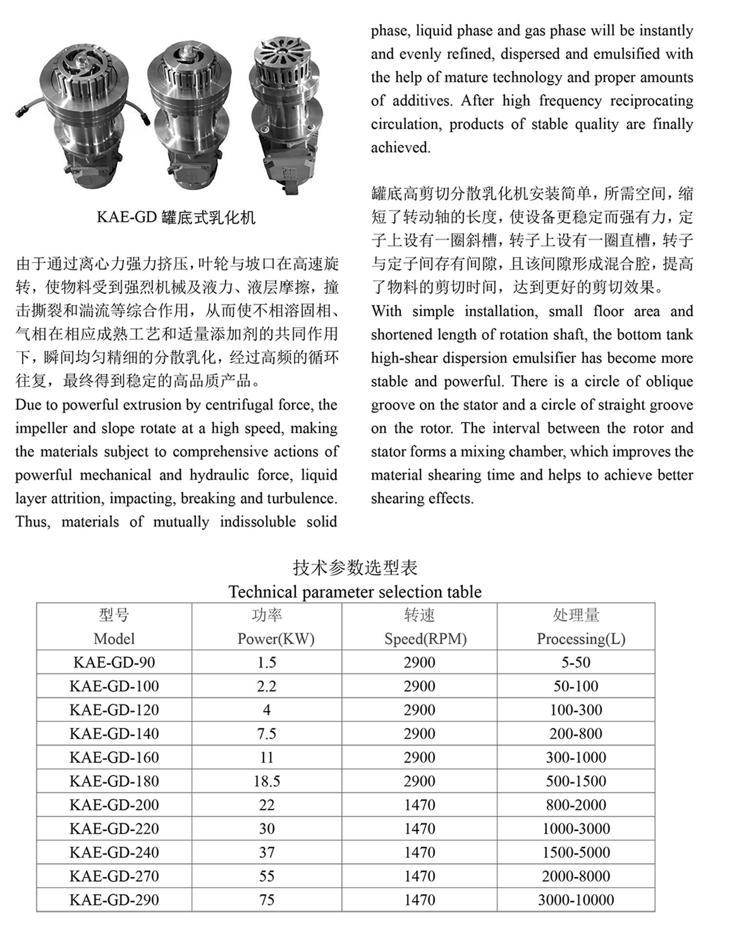 罐底式高剪切分散乳化机