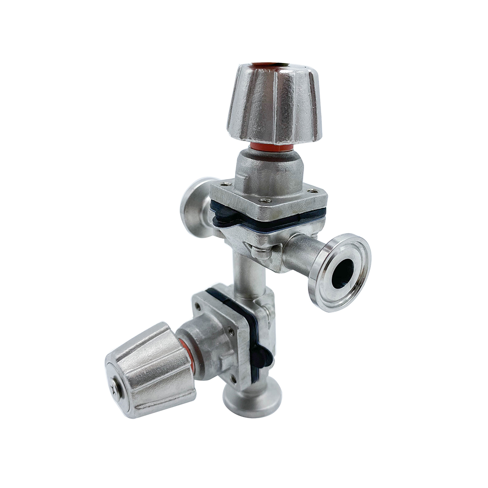 3/4 pulgadas 19.05 mm de alta calidad higiénica acero inoxidable SS316L SNPLA SMS Diafragma recto Vavle con manija de acero inoxidable