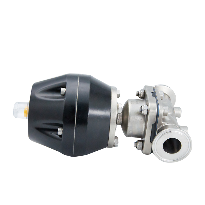 1 pulgada 25,4 mm Higiénico sanitario Hygienic acero inoxidable SS316L SNUMAD SMS Diafragma recto Vavle con neumático de plástico lagre