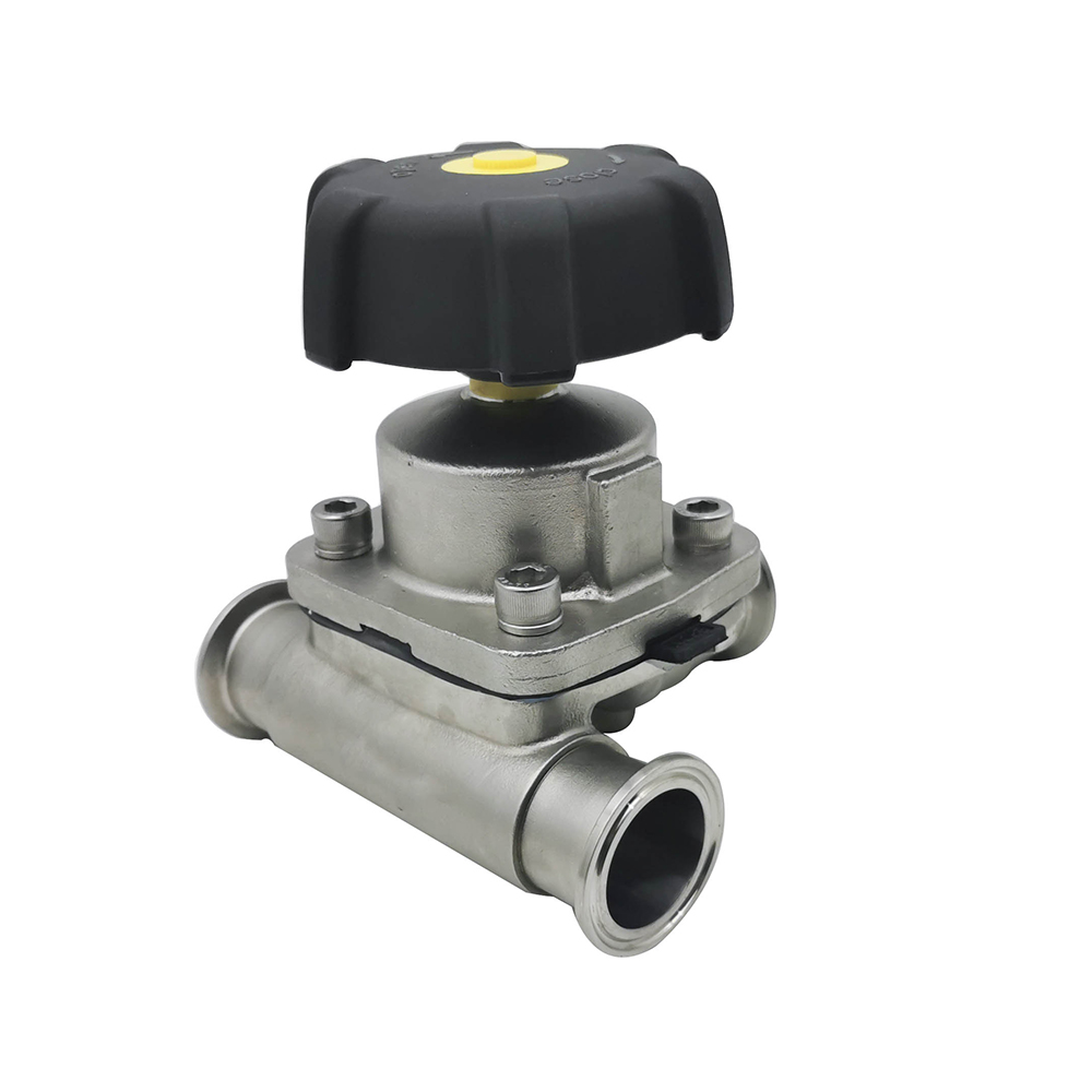 1/2 pulgada 12.7 mm de alta calidad Higiénica Higiénica Acero inoxidable SS316L SMS Diafragma de tres vías Vavle 