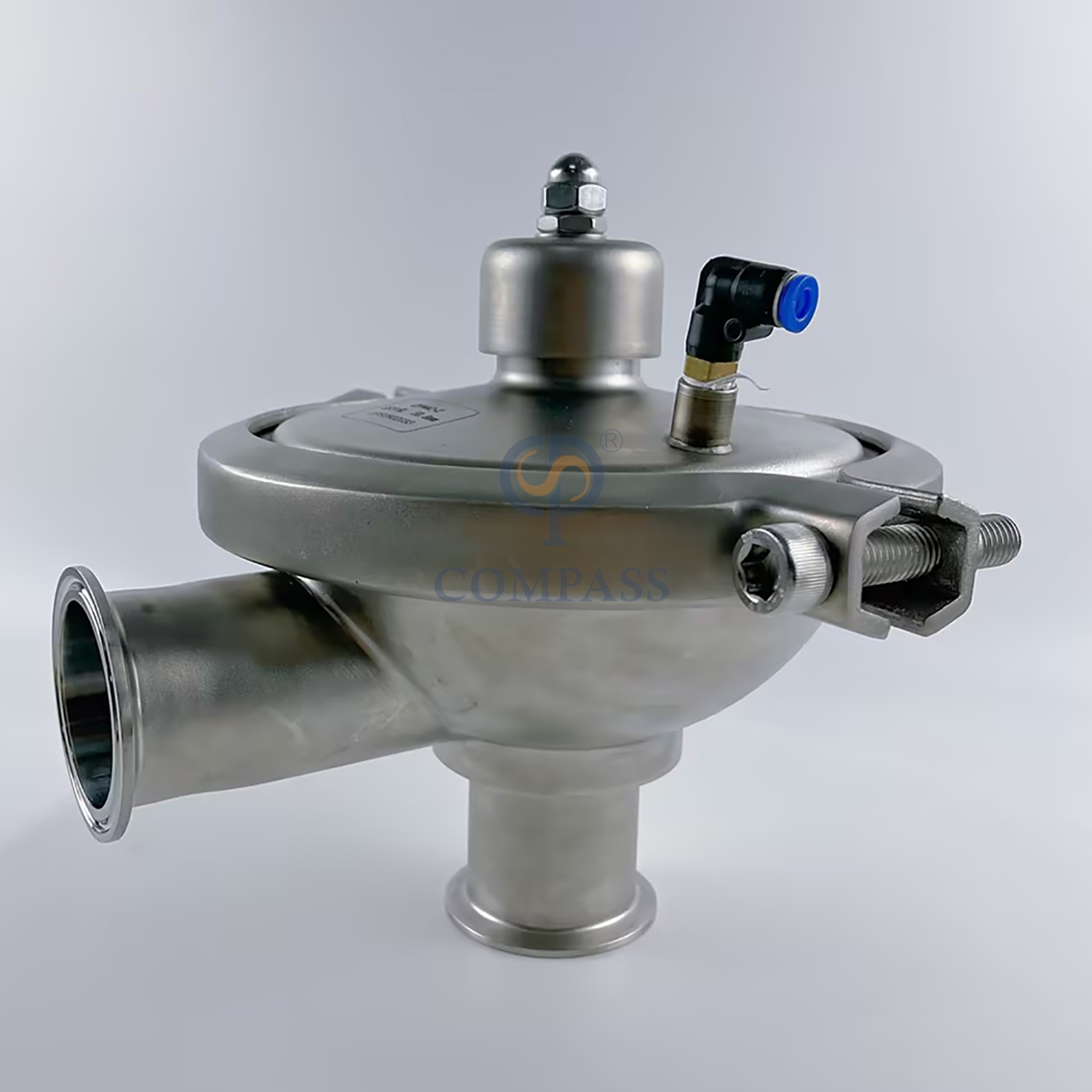 SMS CPM0-2 2 ''TC64MM Válvula sanitaria de presión constante de presión ajustable de acero inoxidable SS316L para tratamiento de agua Gas líquido