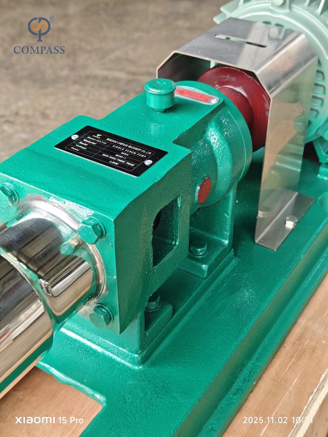 BOMBA DE UN SOLO TORNILLO DE ACERO INOXIDABLE GD35-1 SS304