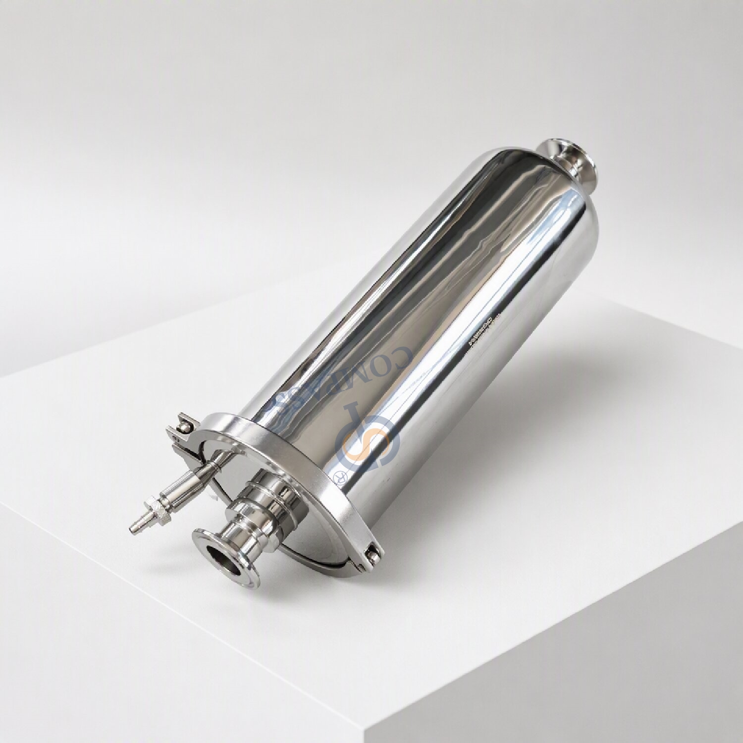 Filtro en línea DN25 SS304 TC con válvulas de escape y elemento filtrante de PTFE de 0,22 um