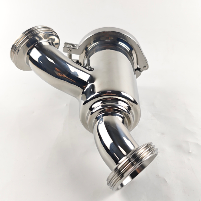 DN40-1m Grado alimentario Screed inoxid 304/SS316L Hilo sanitario sin retención Filtros de tipo de codo 