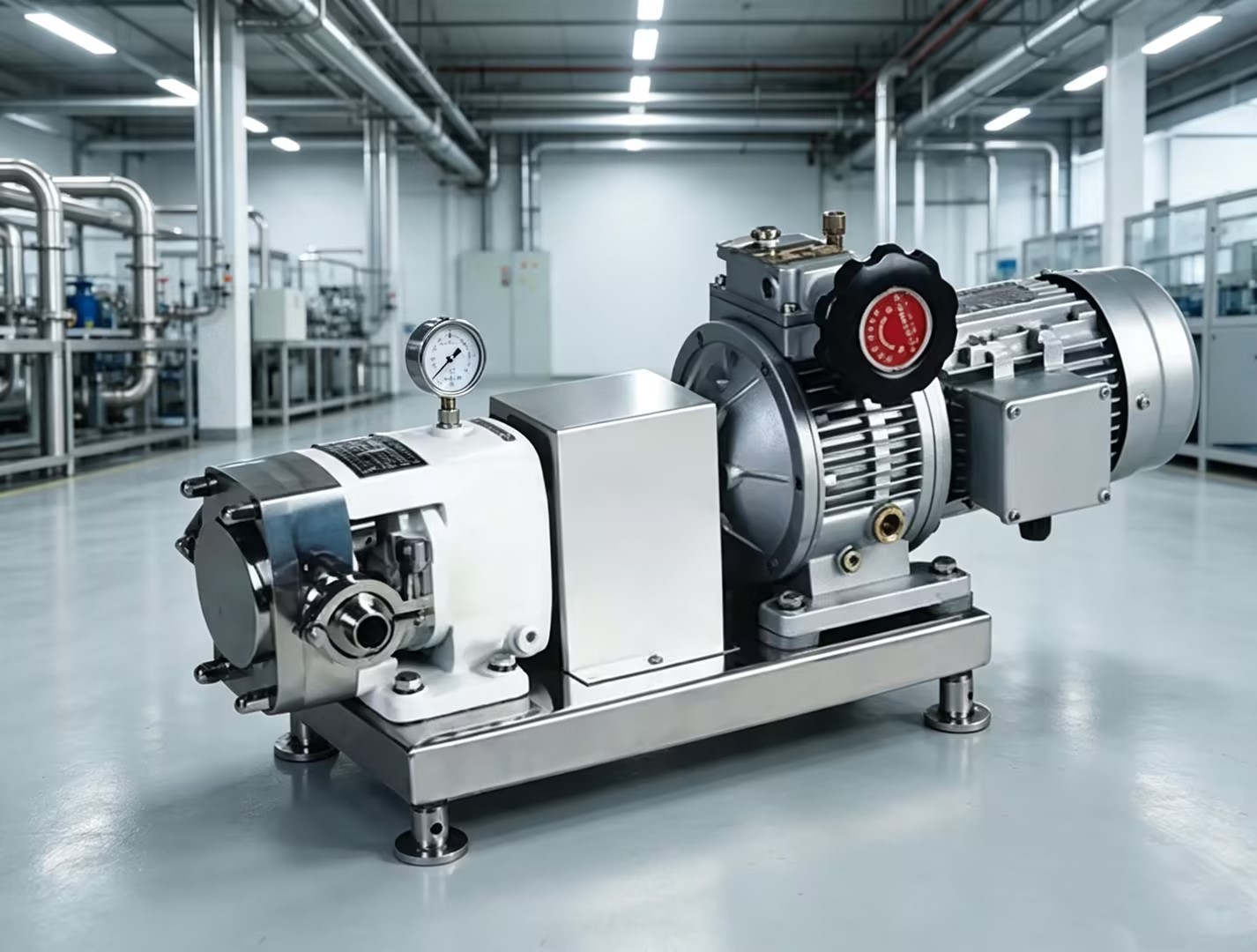 ZB3A-12-2.2kw SS316L 400V 50HZ Bomba de lóbulo de relación de velocidad constante de engranaje eléctrico OEM de acero inoxidable sanitario para crema y chocolate