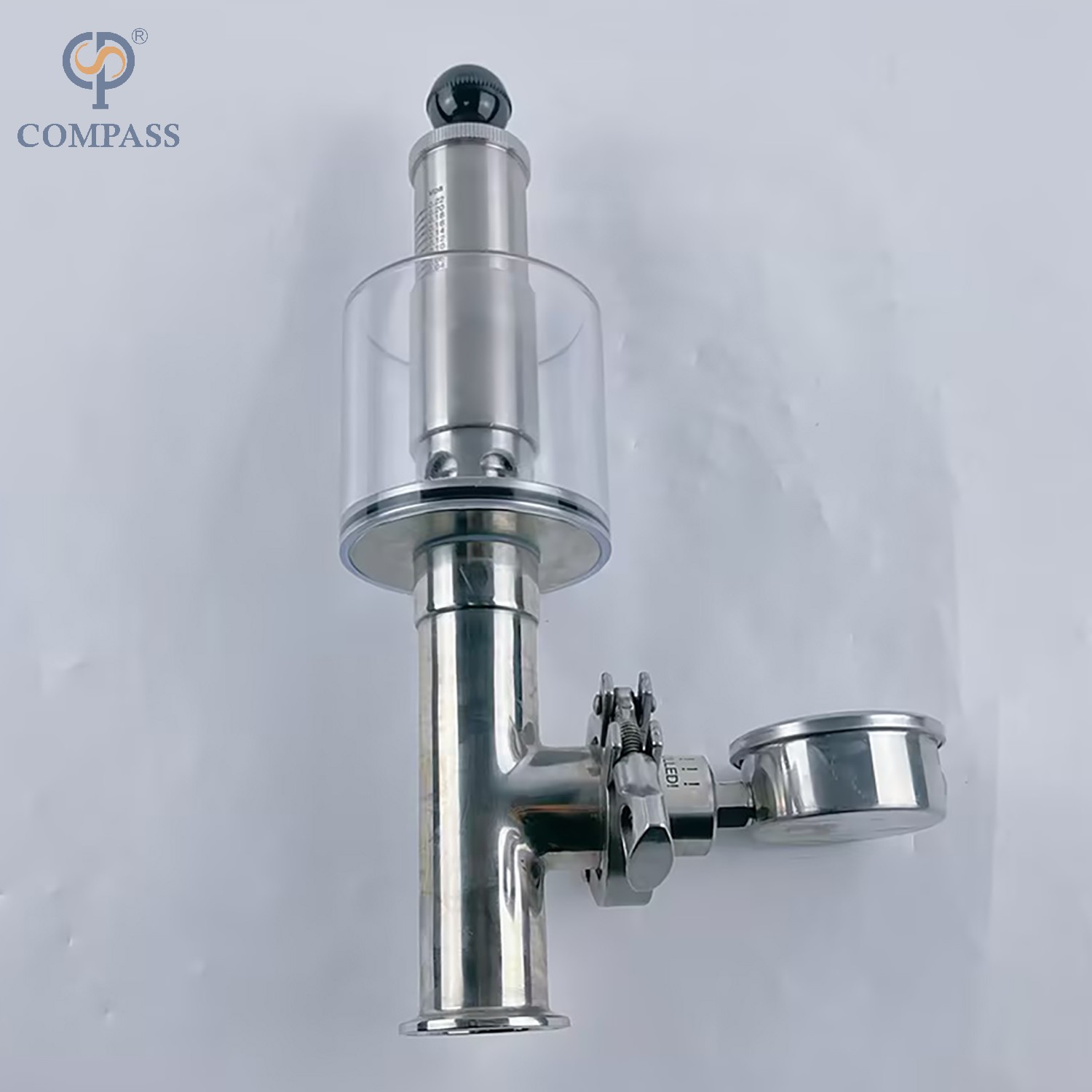 38.1MM TC50.5MM aséptico esterilizan las válvulas de escape modelo verticales de la abrazadera SS316L