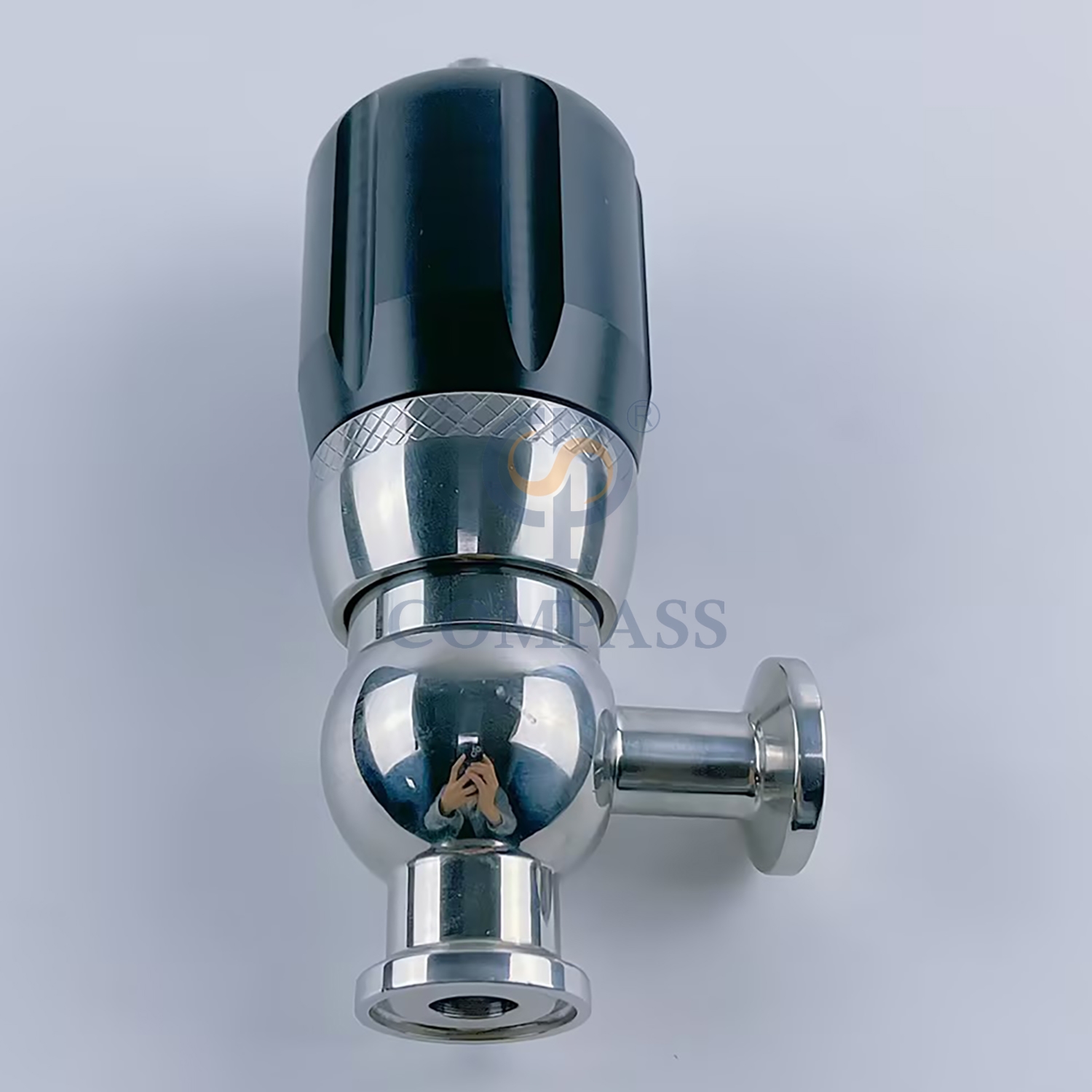 Mini válvula de seguridad estéril con sujeción manual SMS AISI316L de acero inoxidable de grado sanitario de 1/2 pulgada más vendida para la industria del petróleo y el gas