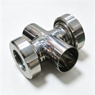 Mirilla cruzada de cuatro vías estéril en línea SS304 de acero inoxidable DN40 para el tanque